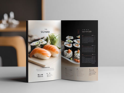 Speisekartendesign Sushi Restaurent