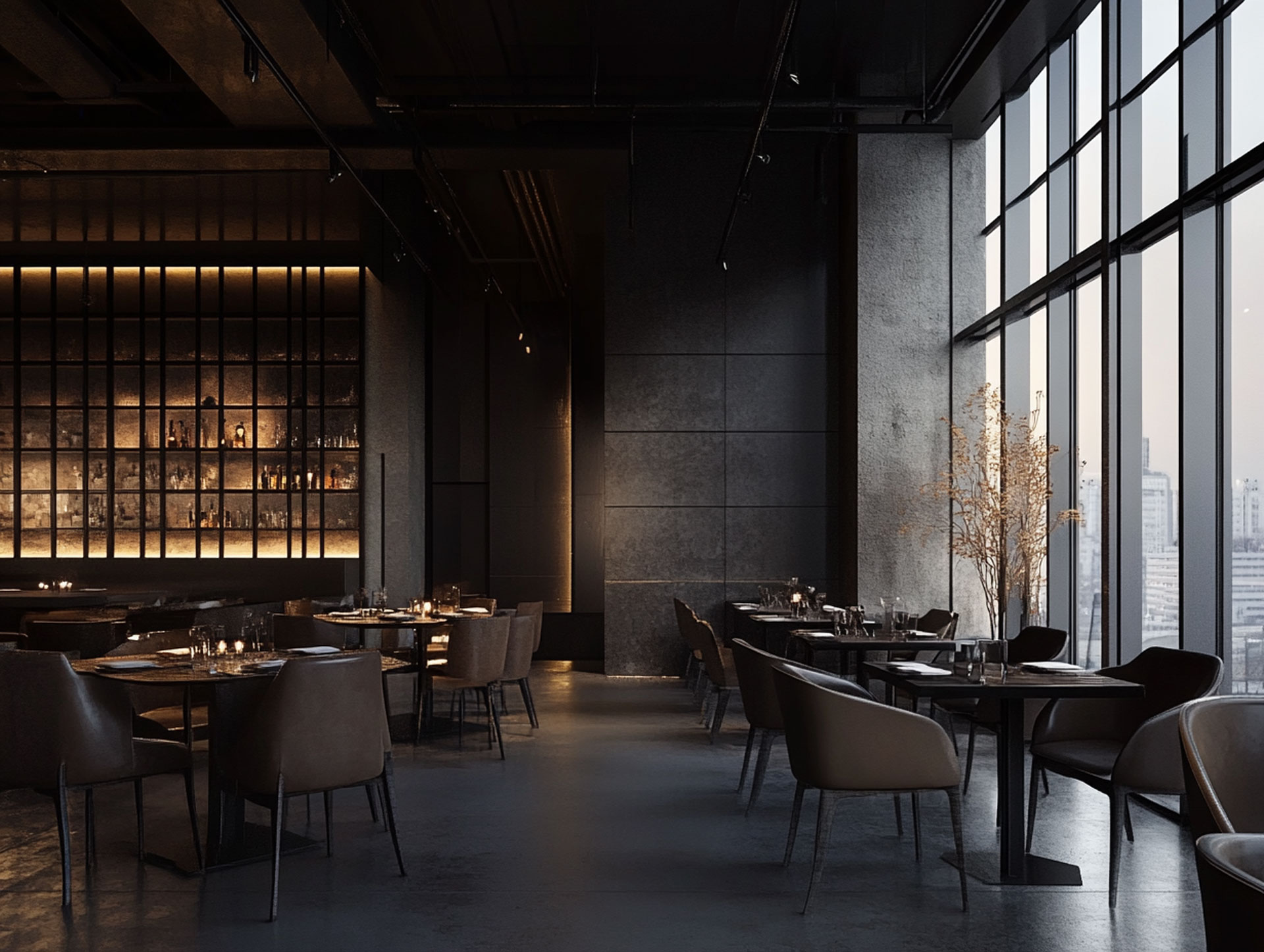 Speise- und Getränkekarten Design. Restaurant im industrial Style.